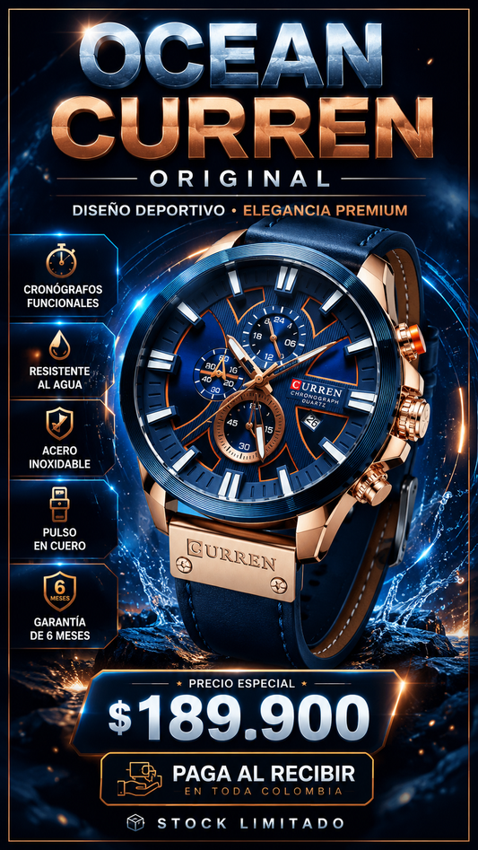RELOJ CURREN OCEAN ORIGINAL
