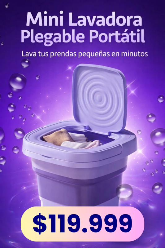 Mini Lavadora 8 Litros Plegable Portátil
